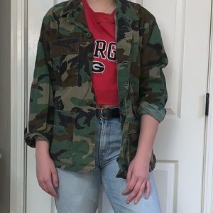 Camo combat jacket size L